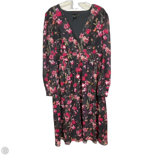 Dress Casual Midi By Ted Baker In Floral Print, Size: L