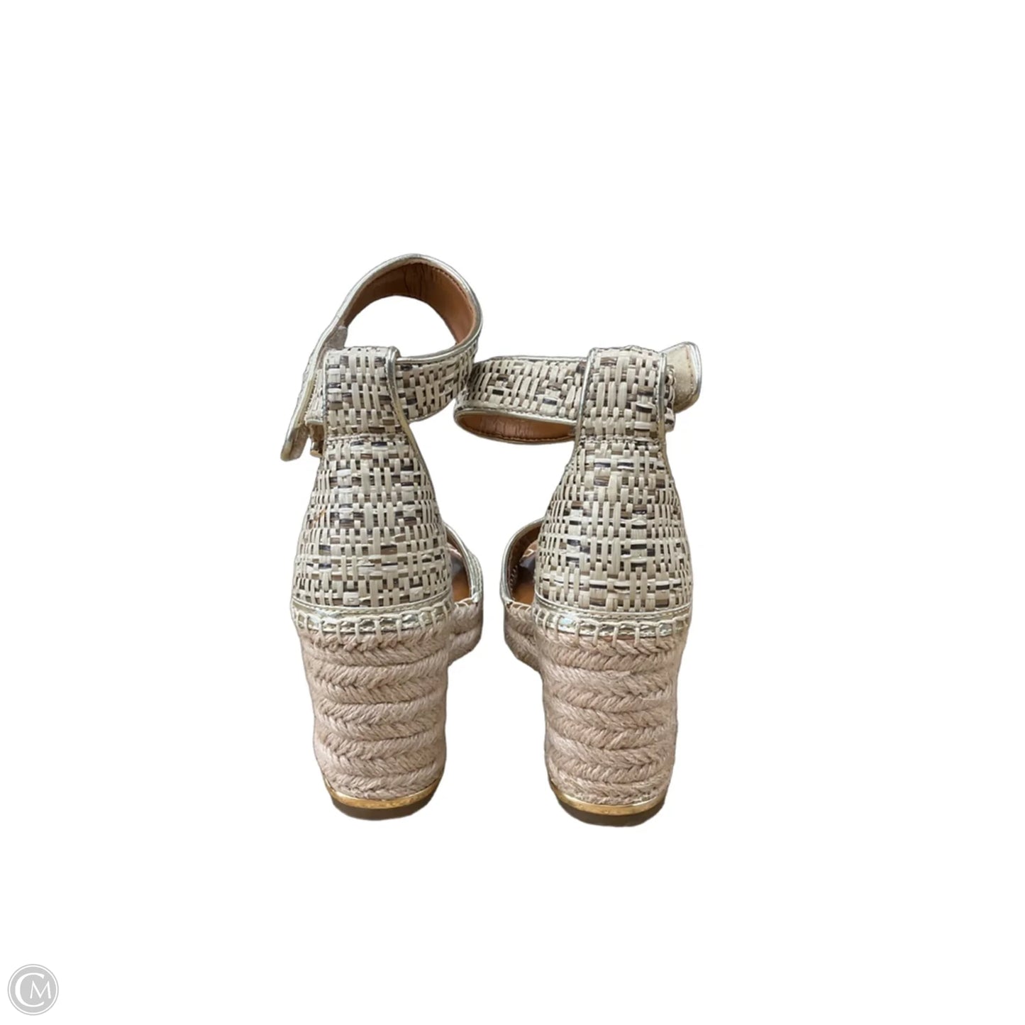 Sandals Heels Wedge By Franco Sarto In Tan, Size: 6