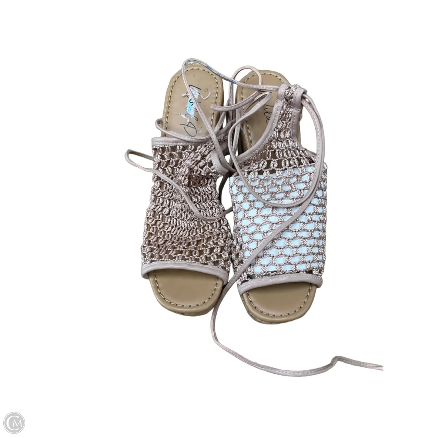 Sandals Heels Wedge By Clothes Mentor In Pink, Size: 6.5