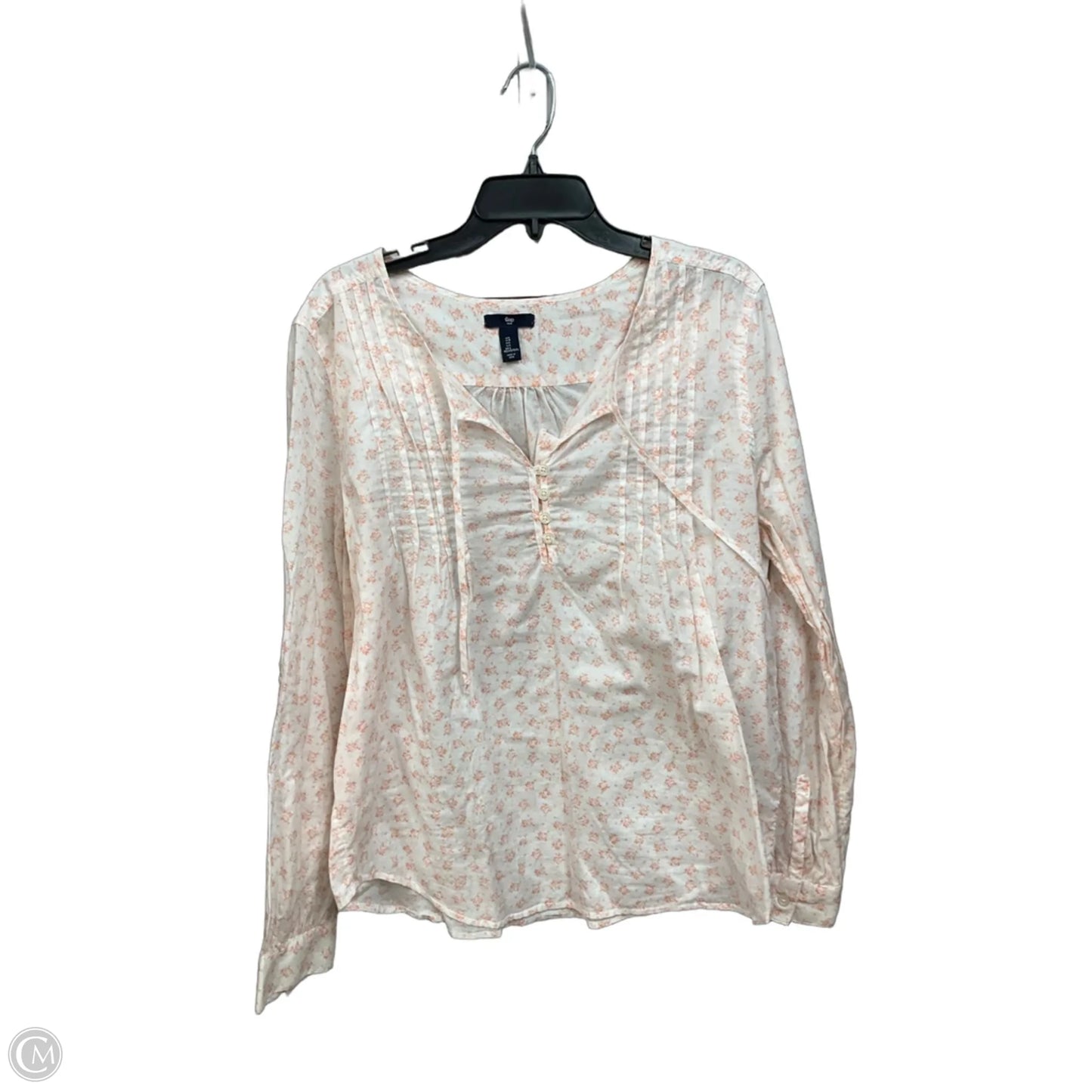 Blouse Long Sleeve By Gap In Floral Print, Size: L