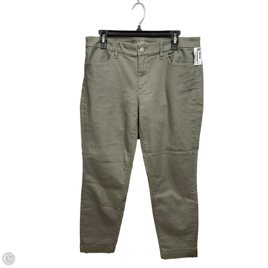 Jeans Skinny By Loft In Green Denim, Size: 12