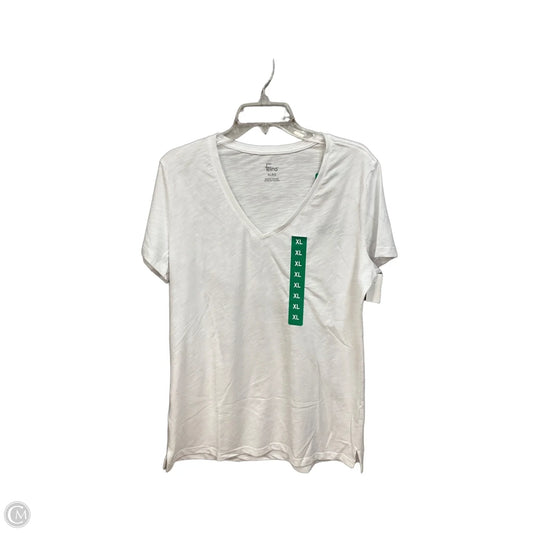 Top Short Sleeve Basic By Felina In White, Size: Xl
