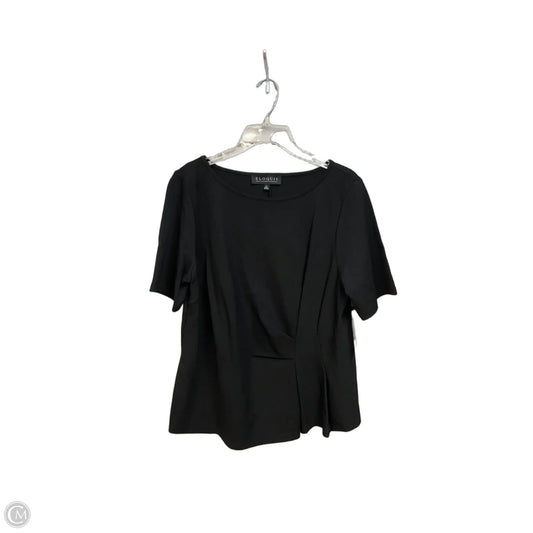 Top Short Sleeve By Eloquii In Black, Size: Xl