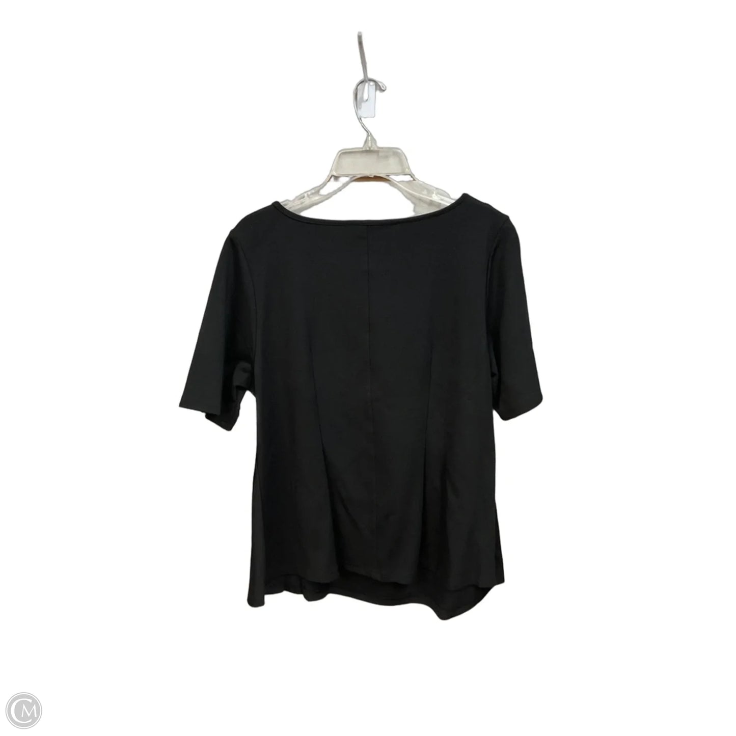 Top Short Sleeve By Eloquii In Black, Size: Xl