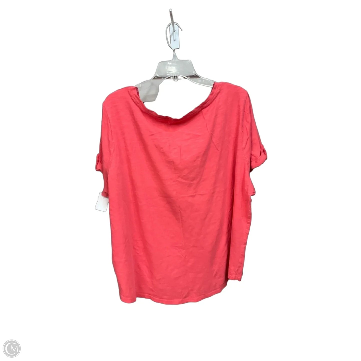 Top Short Sleeve Basic By Talbots In Red, Size: 3x