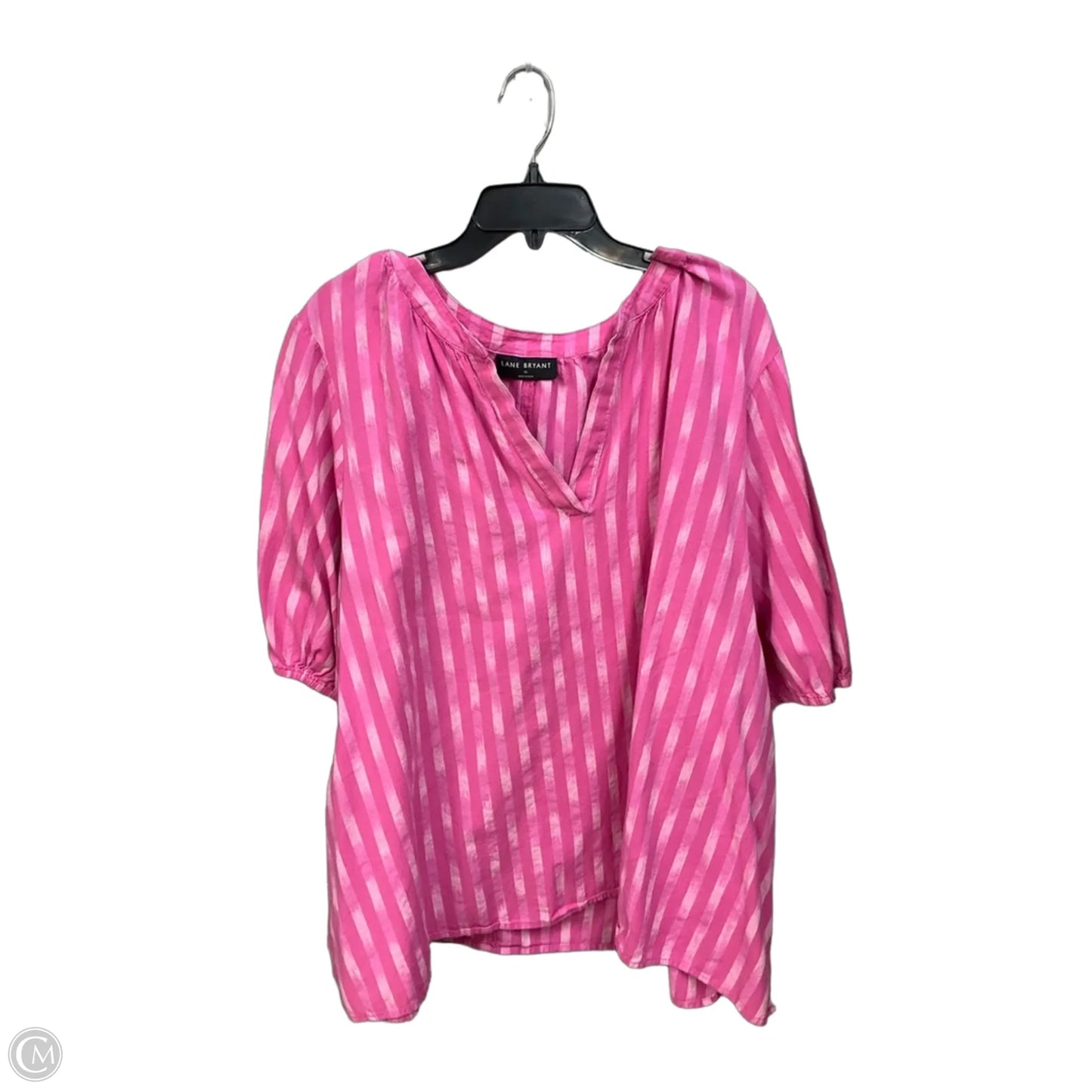 Top Short Sleeve By Lane Bryant In Striped Pattern, Size: 4x