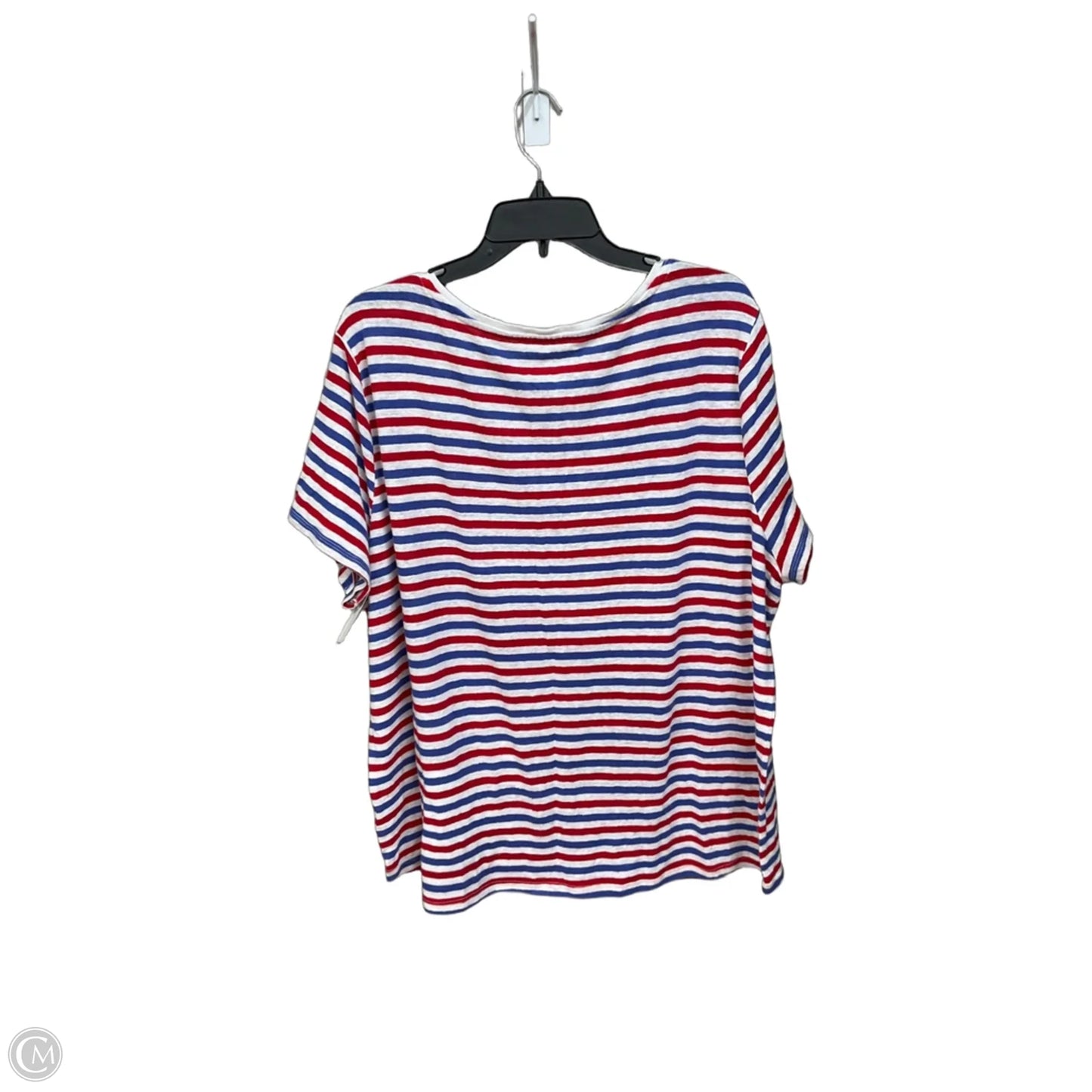 Top Short Sleeve By Talbots In Striped Pattern, Size: 3x