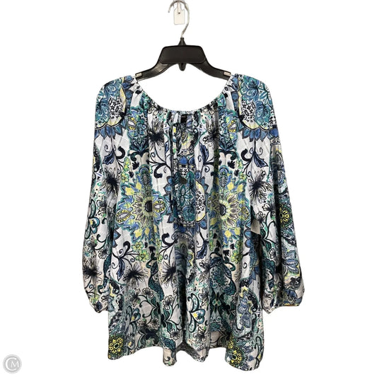 Blouse Long Sleeve By Lane Bryant In Floral Print, Size: 4x
