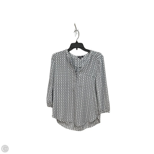 Blouse 3/4 Sleeve By Not Your Daughters Jeans In Black & White, Size: S