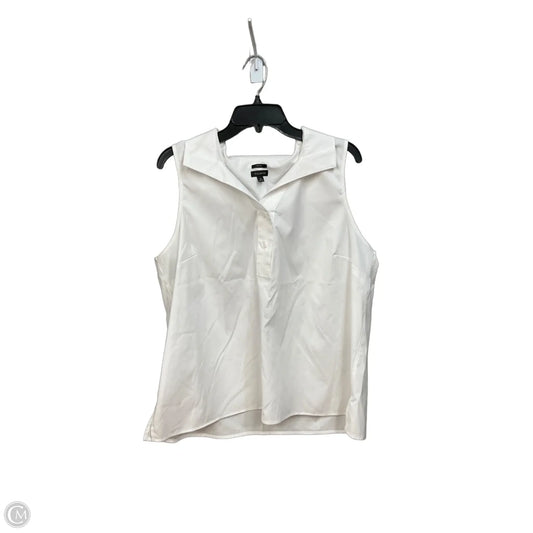 Top Sleeveless By Talbots In White, Size: Xl