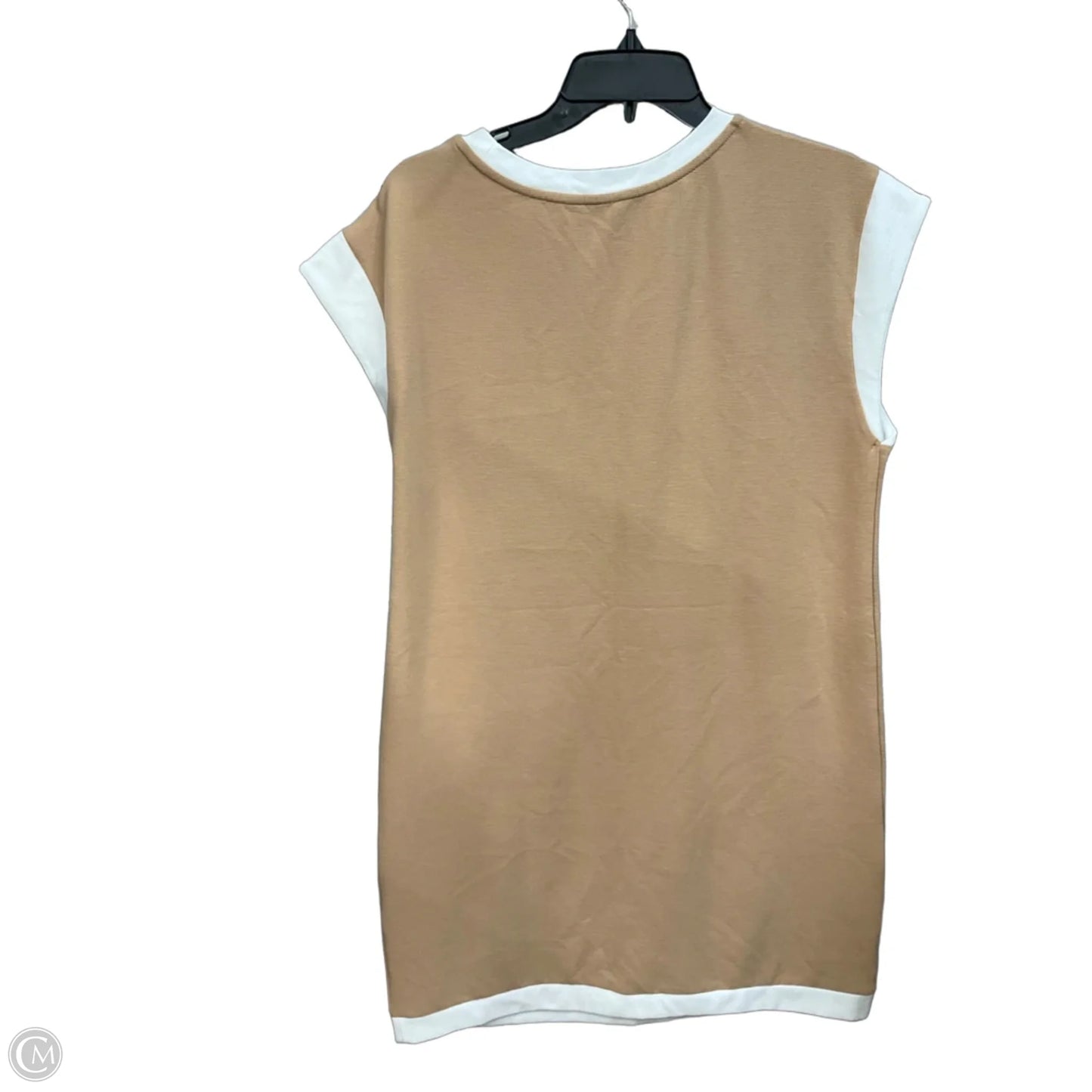 Dress Casual Short By Clothes Mentor In Tan & White, Size: S