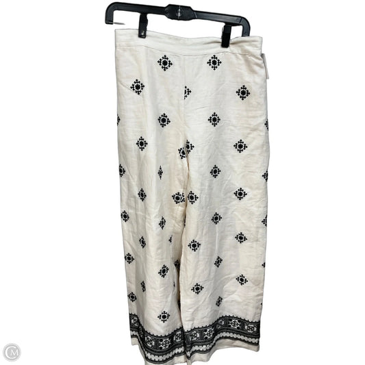 Pants Linen By Magaschoni In Black & Cream, Size: 8