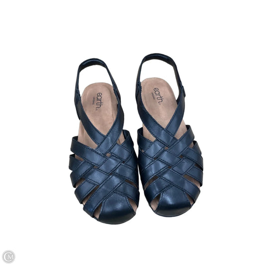 Sandals Flats By Earth In Black, Size: 10