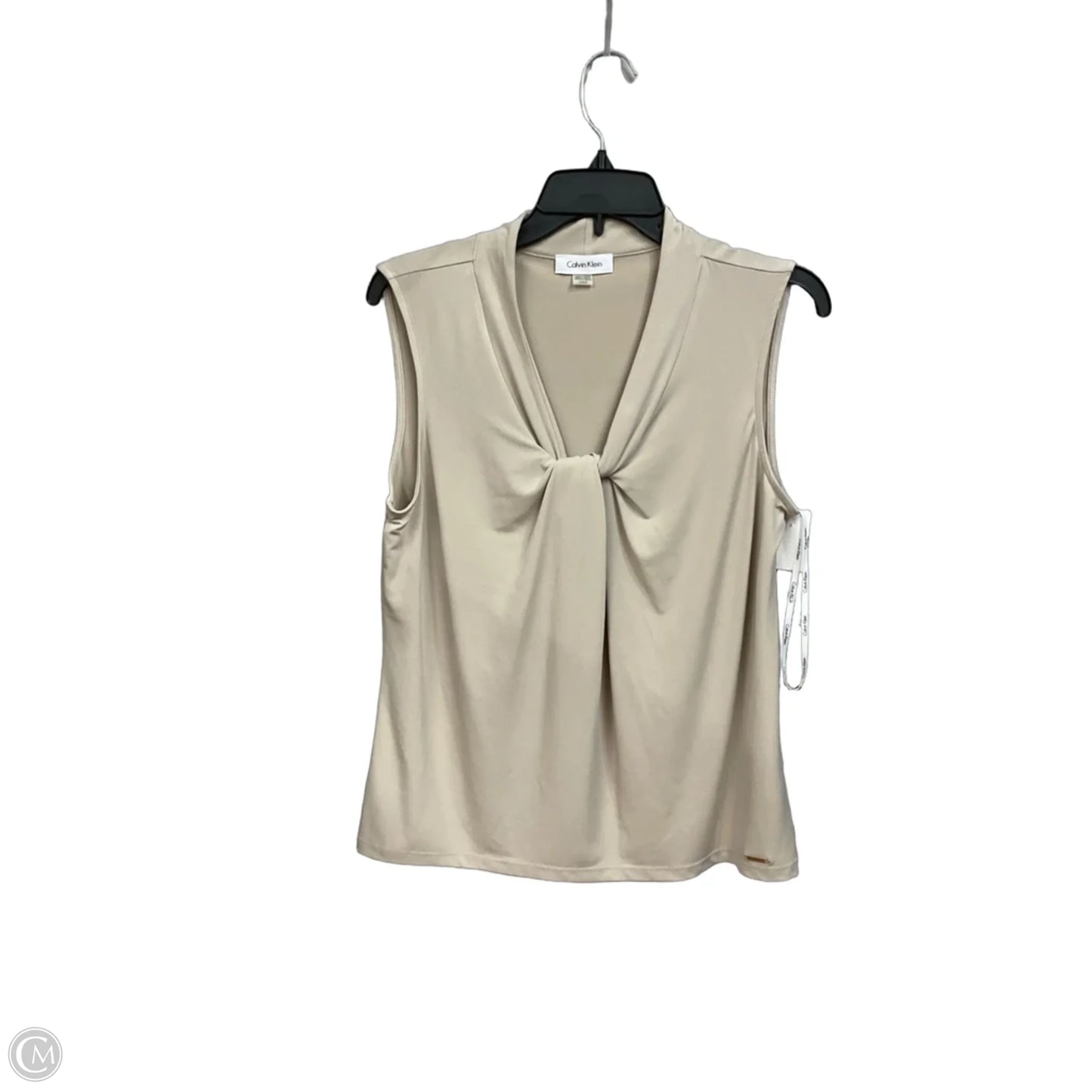 Top Sleeveless By Calvin Klein In Tan, Size: L