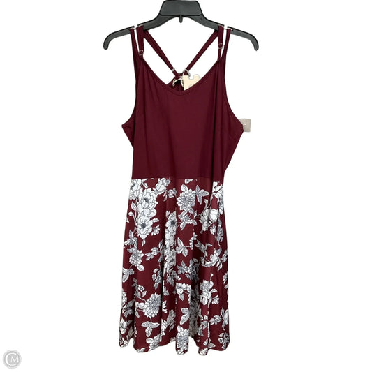 Dress Casual Short By Clothes Mentor In Floral Print, Size: Xl