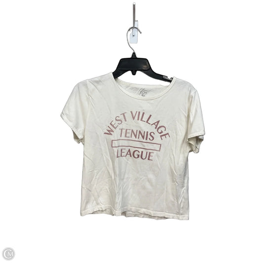 Top Short Sleeve By J. Crew In Cream, Size: L
