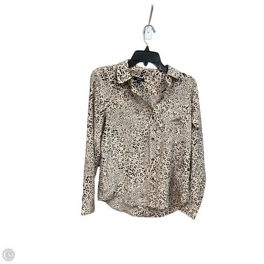 Blouse Long Sleeve By Rails In Animal Print, Size: Xs