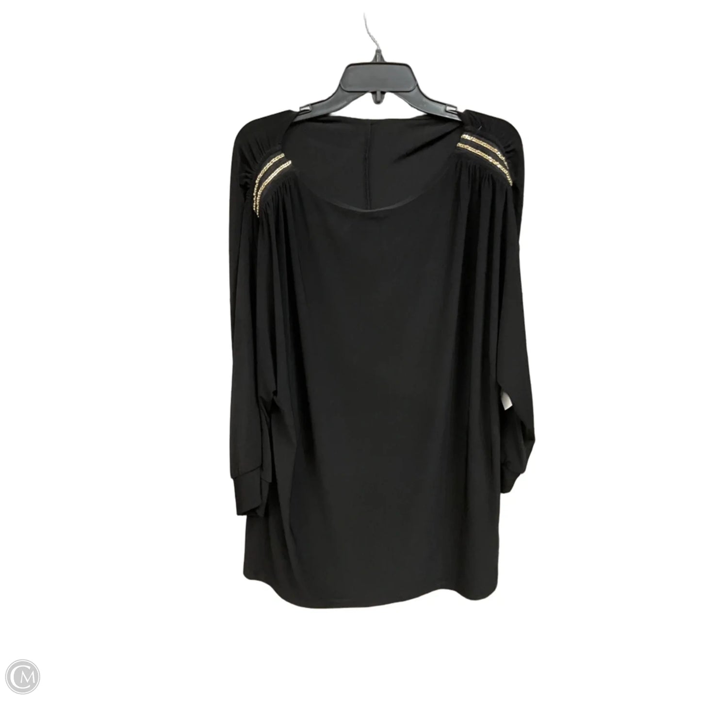 Top 3/4 Sleeve By Nine West Apparel In Black, Size: 3x