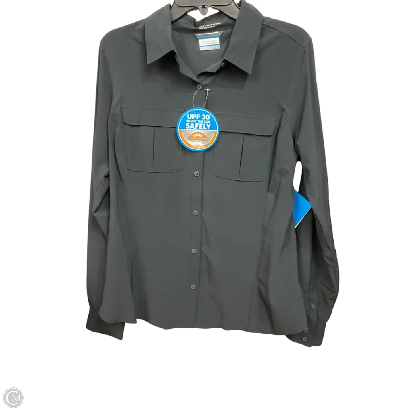 Blouse Long Sleeve By Columbia In Black, Size: L