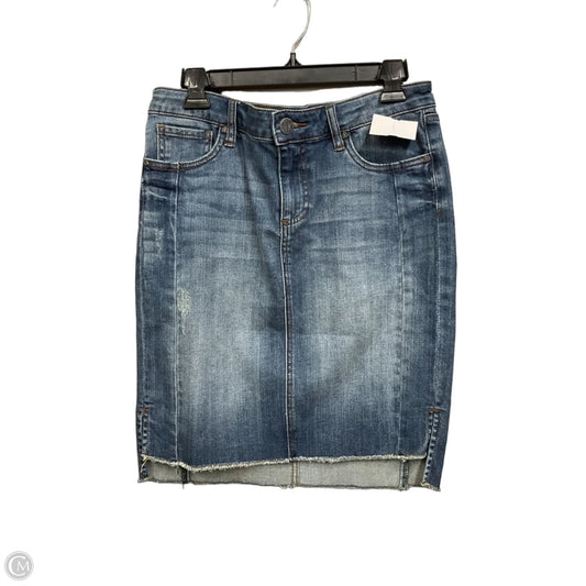 Skirt Mini & Short By Kut In Blue Denim, Size: 8