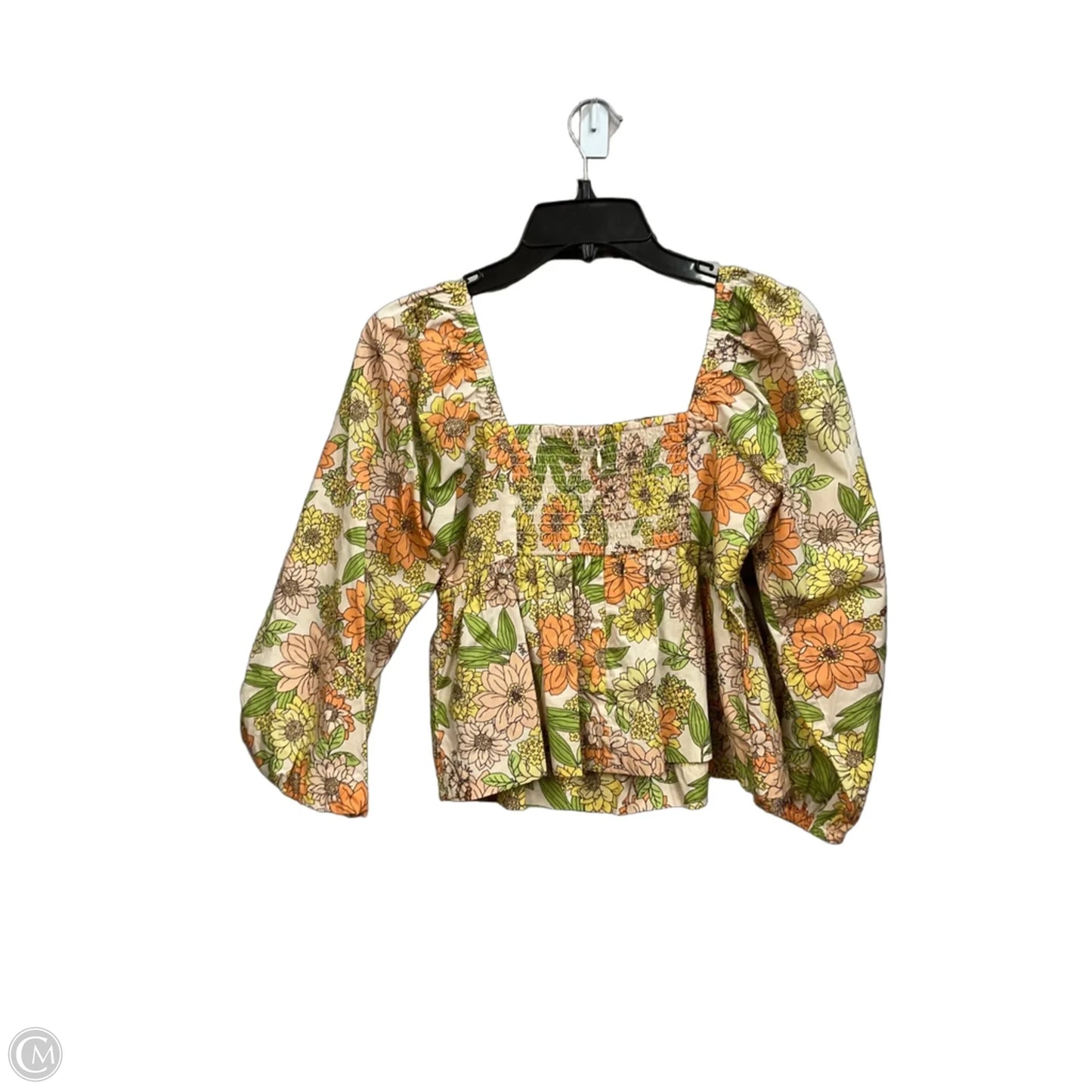 Top Long Sleeve By J. Crew In Floral Print, Size: S