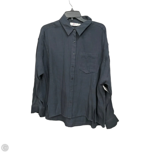 Blouse Long Sleeve By Vineyard Vines In Black, Size: M