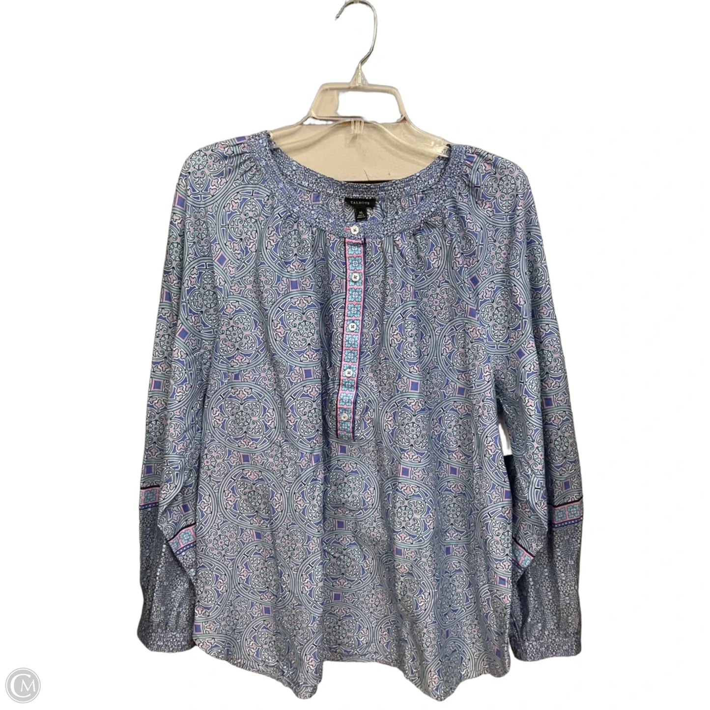 Top Long Sleeve By Talbots In Paisley Print, Size: Xl