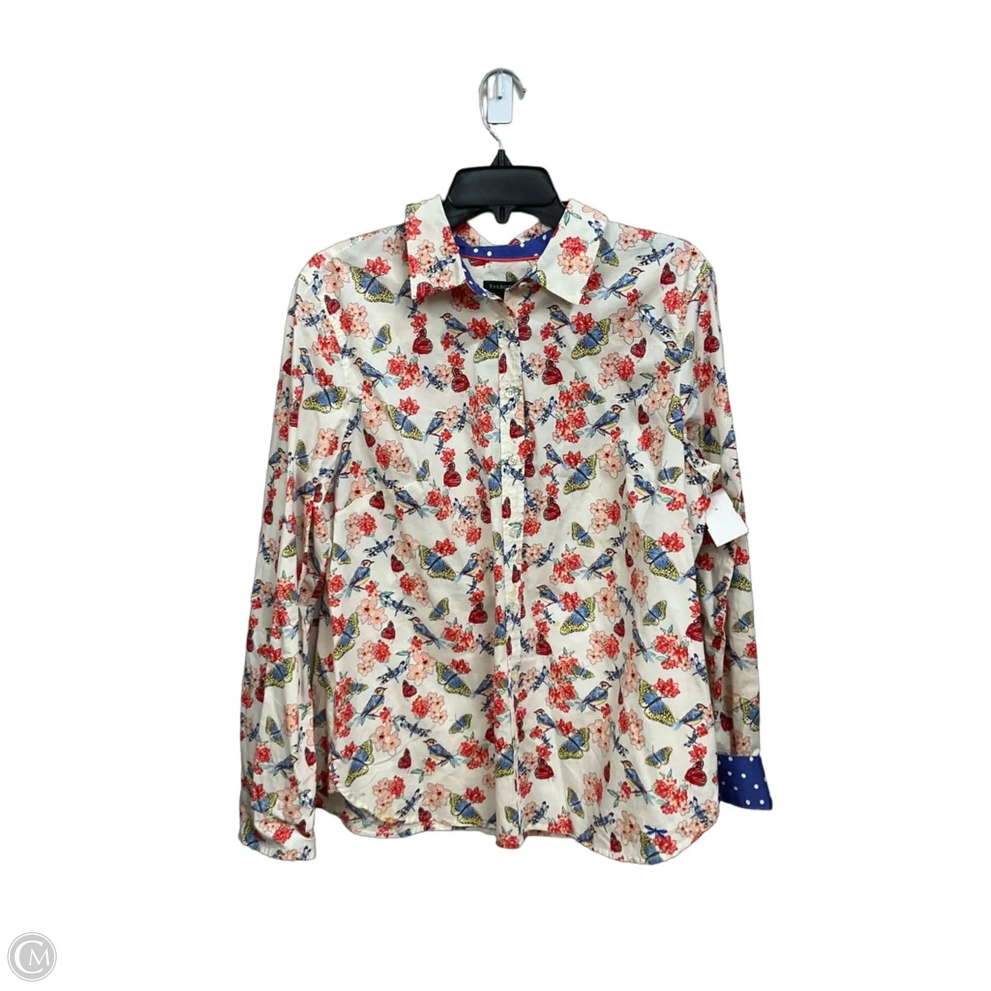 Blouse Long Sleeve By Talbots In Floral Print, Size: Xl