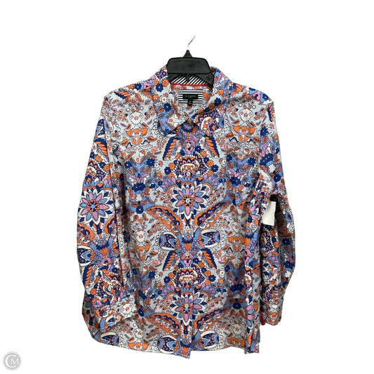 Blouse Long Sleeve By Talbots In Floral Print, Size: 1x