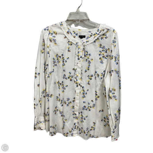 Blouse Long Sleeve By Talbots In Floral Print, Size: Xl