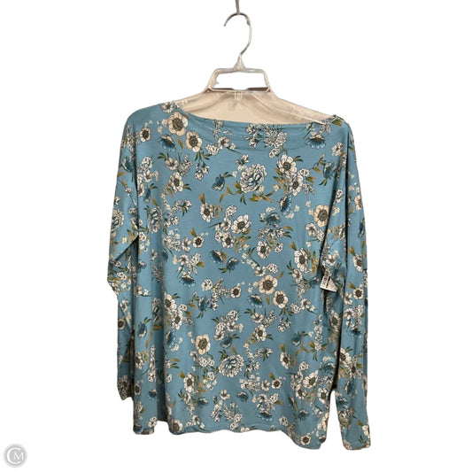 Top Long Sleeve By J. Jill In Floral Print, Size: L