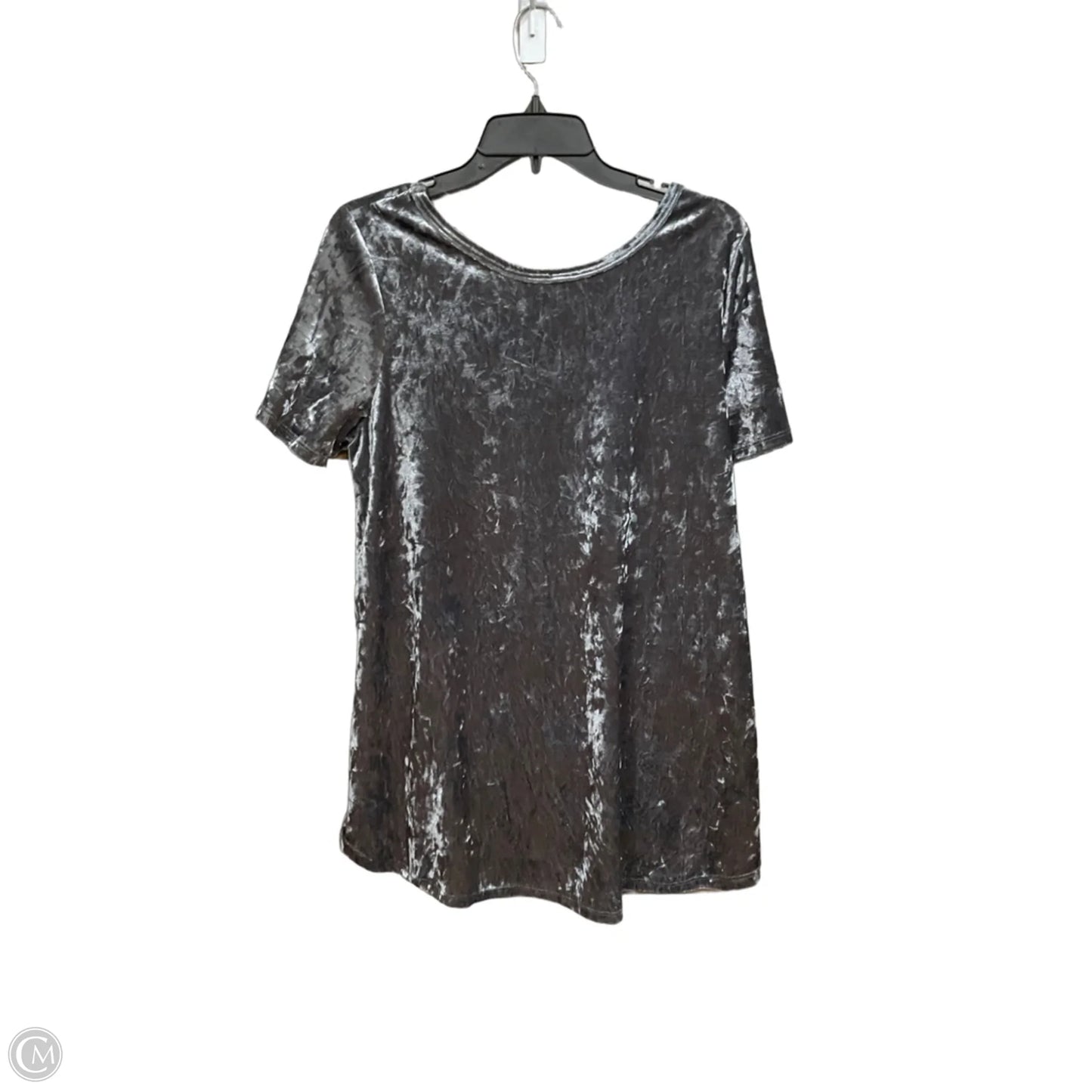 Top Short Sleeve By Ee Some In Grey, Size: L