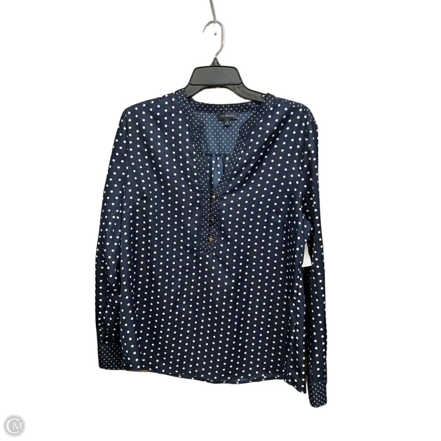 Blouse Long Sleeve By Limited In Plaid Pattern, Size: Xl