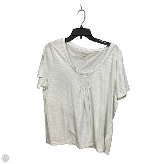 Top Short Sleeve By Talbots In Striped Pattern, Size: 1x