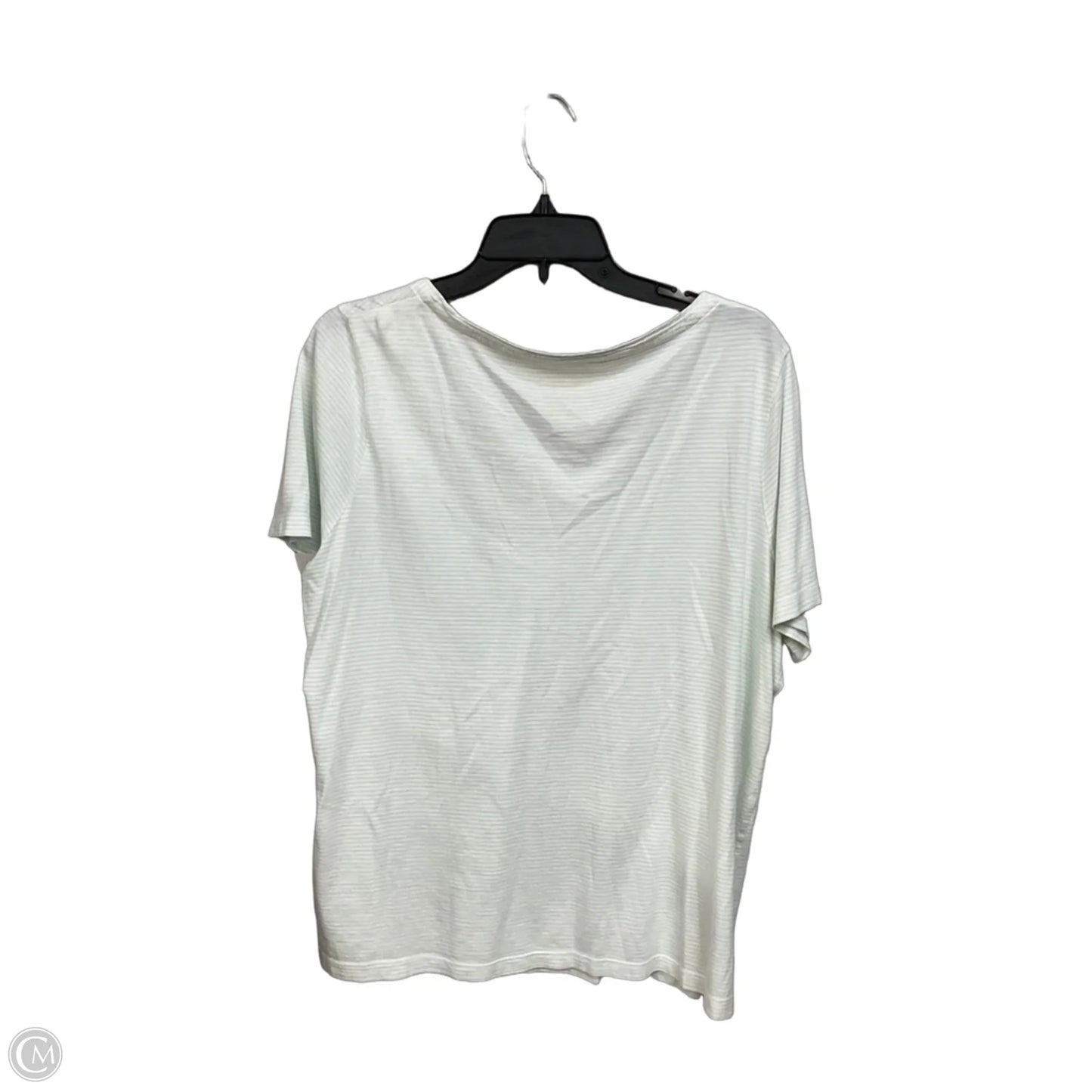 Top Short Sleeve By Talbots In Striped Pattern, Size: 1x