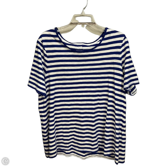 Top Short Sleeve By Chicos In Striped Pattern, Size: Xl