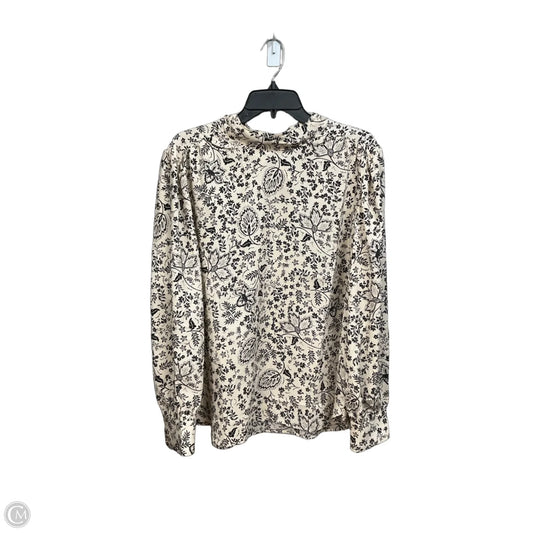 Blouse Long Sleeve By Loft In Floral Print, Size: Xl