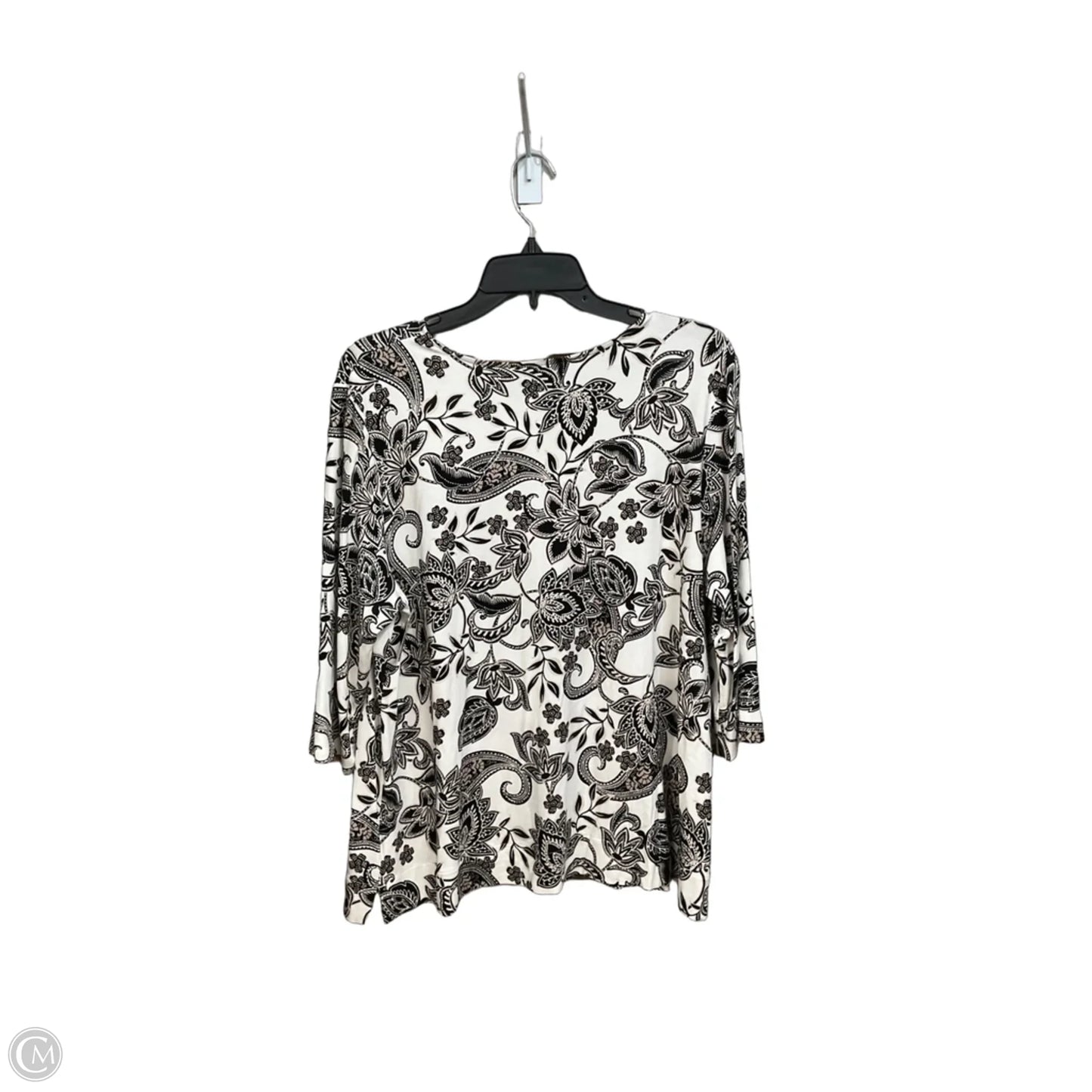 Top 3/4 Sleeve By J. Jill In Floral Print, Size: L