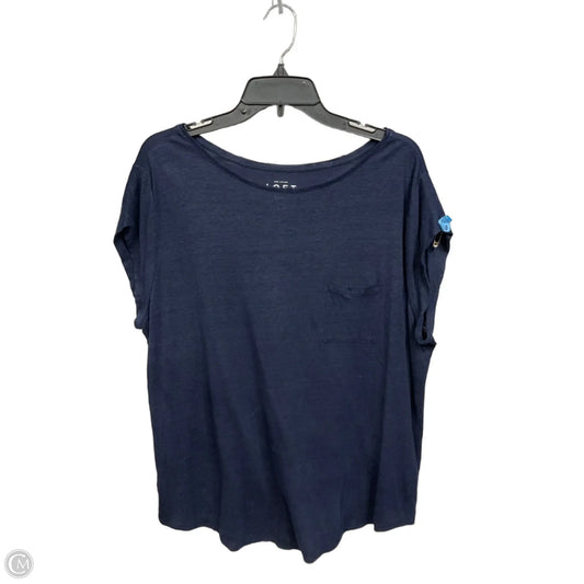 Top Short Sleeve Basic By Loft In Blue, Size: L