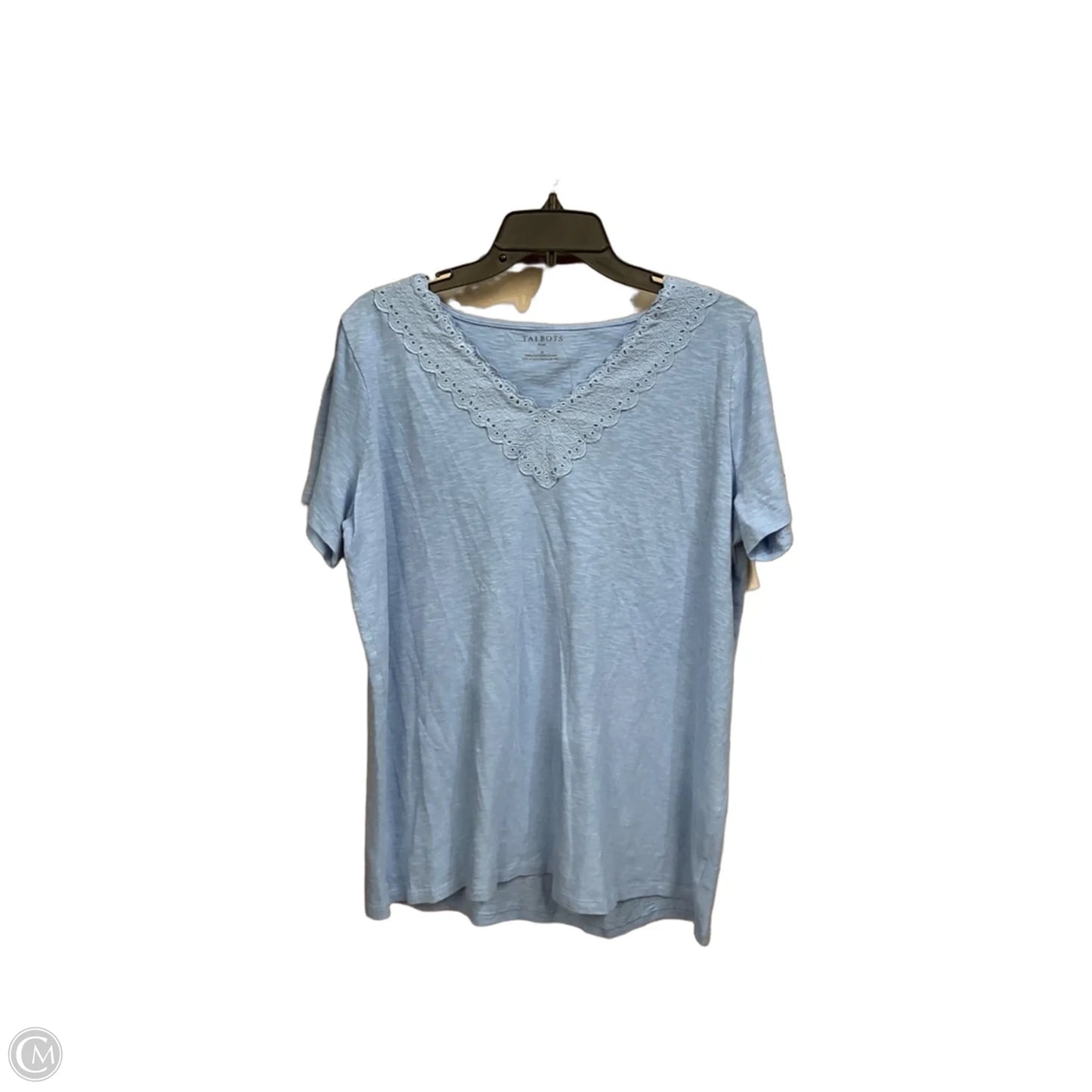 Top Short Sleeve By Talbots In Blue, Size: 1x