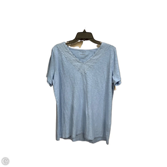 Top Short Sleeve By Talbots In Blue, Size: 1x