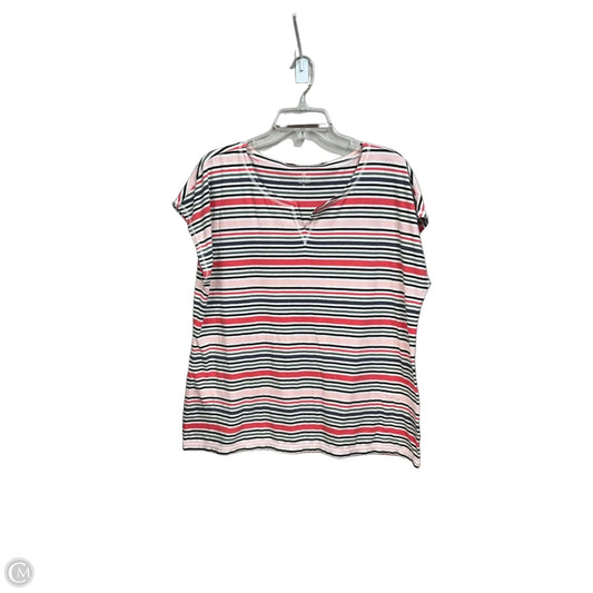 Top Short Sleeve By Talbots In Striped Pattern, Size: Xl