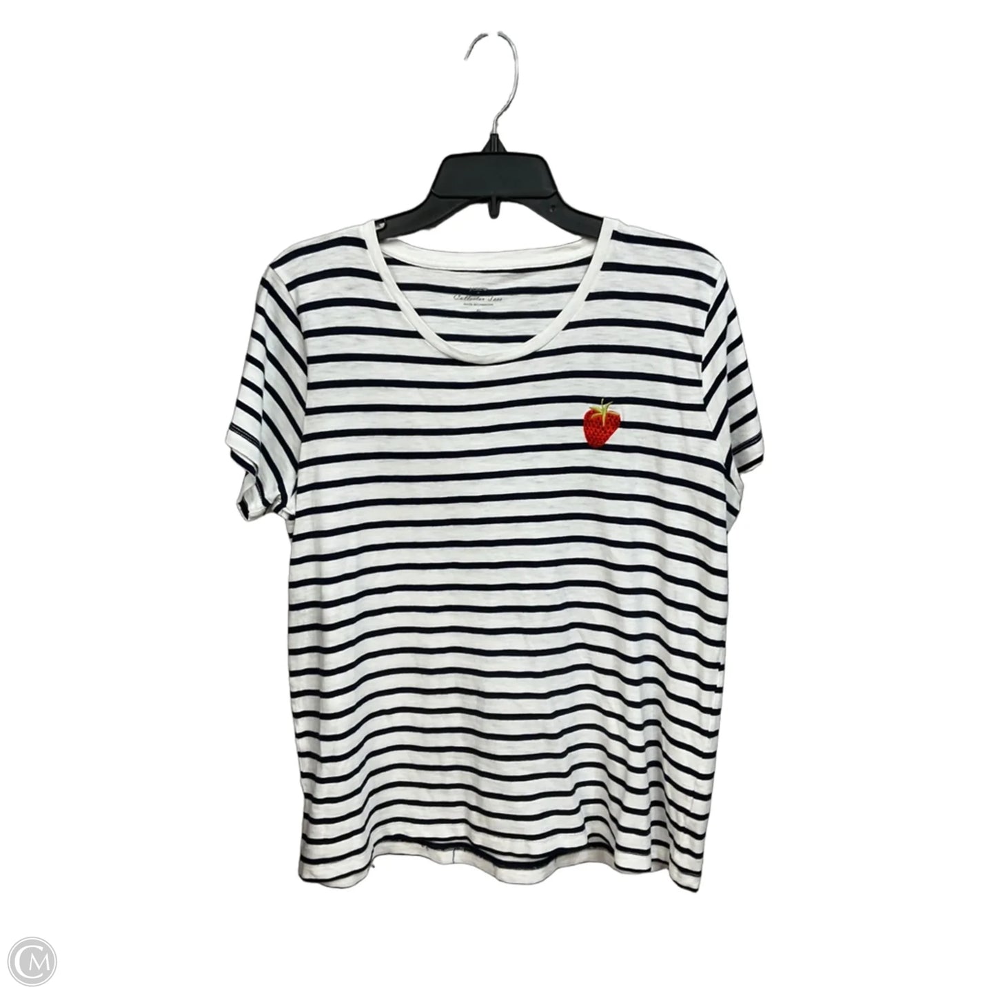 Top Short Sleeve By J. Crew In Striped Pattern, Size: Xl