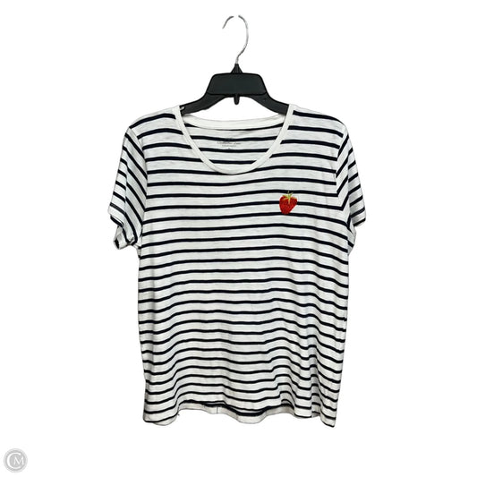 Top Short Sleeve By J. Crew In Striped Pattern, Size: Xl