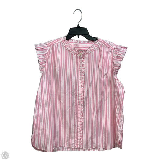 Top Sleeveless By Loft In Striped Pattern, Size: Xl