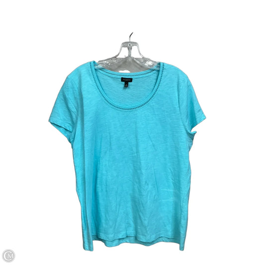 Top Short Sleeve By Talbots In Blue, Size: Xl