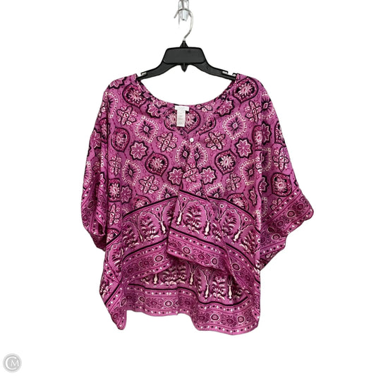 Poncho By Pure Jill In Floral Print, Size: Osfm