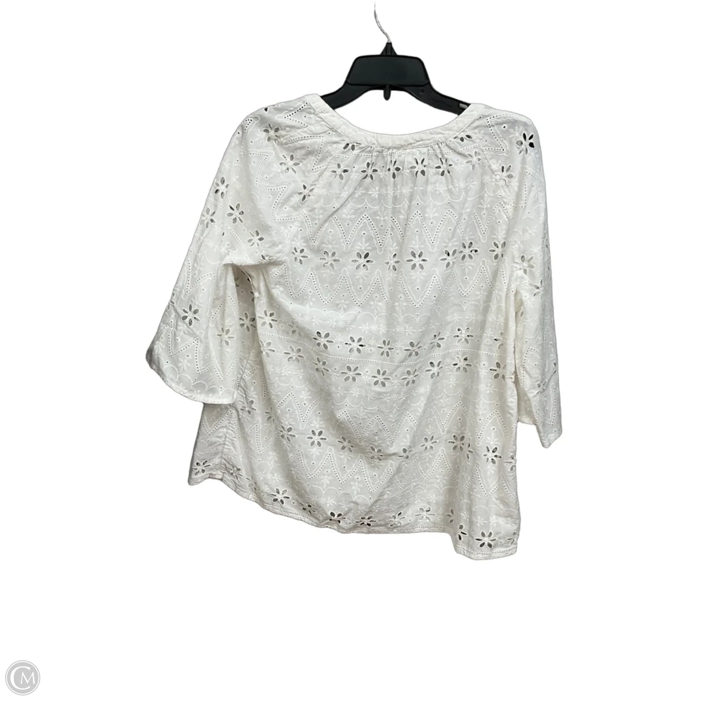 Top 3/4 Sleeve By J. Jill In White, Size: L
