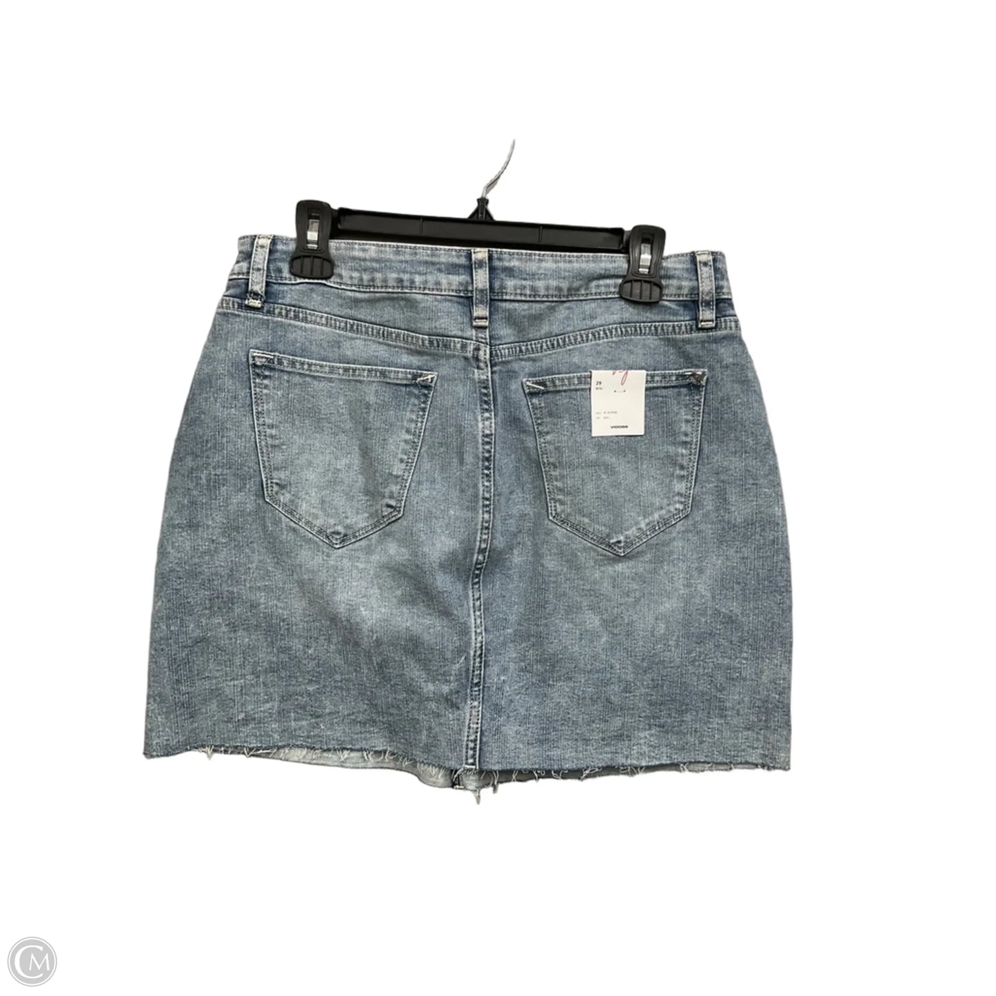 Skirt Mini & Short By Vigoss In Blue Denim, Size: 8