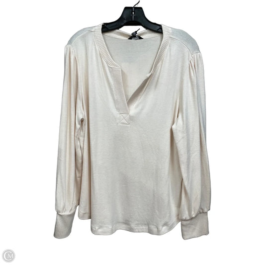 Top Long Sleeve By Buffalo David Bitton In Cream, Size: Xl